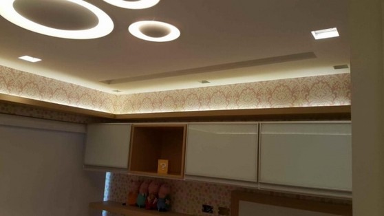 Onde Encontro Sanca de Gesso com Led Ibirapuera - Sanca de Gesso Invertida